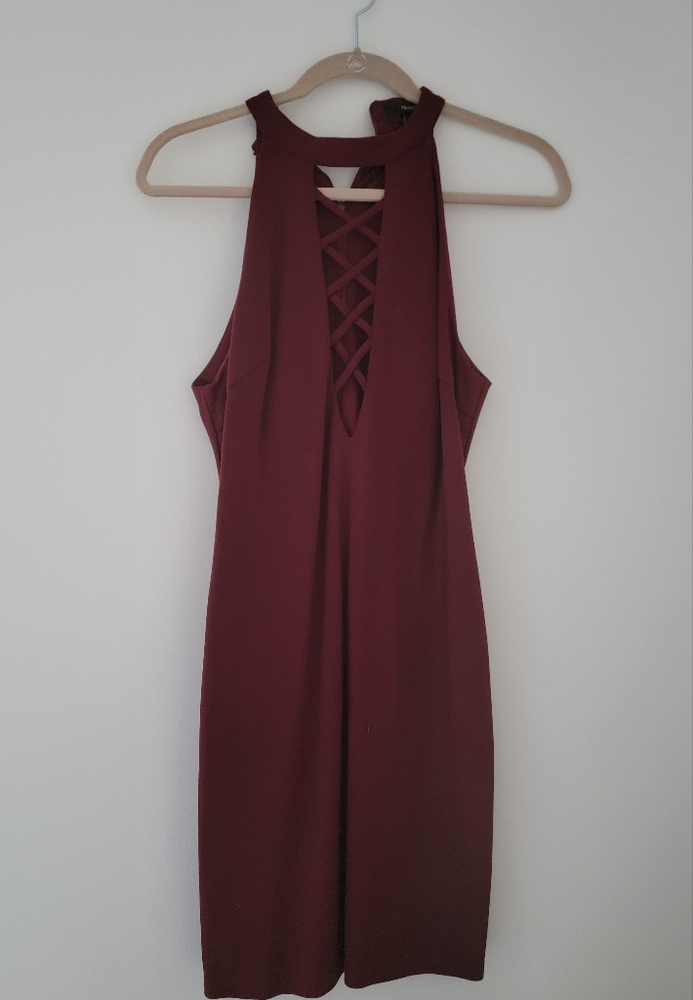 Forever 21 bodycon cross strap dress